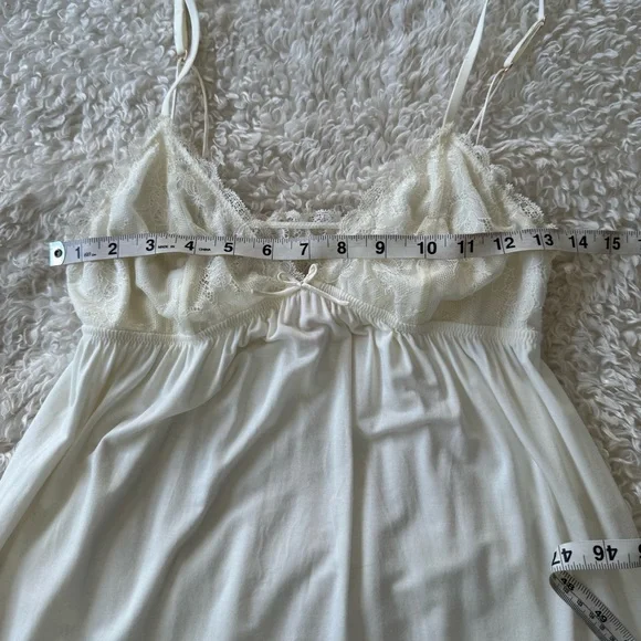 EBERJEY~ Mia Slip Chemise dress in Ivory Cream Size Medium - Picture 8 of 14